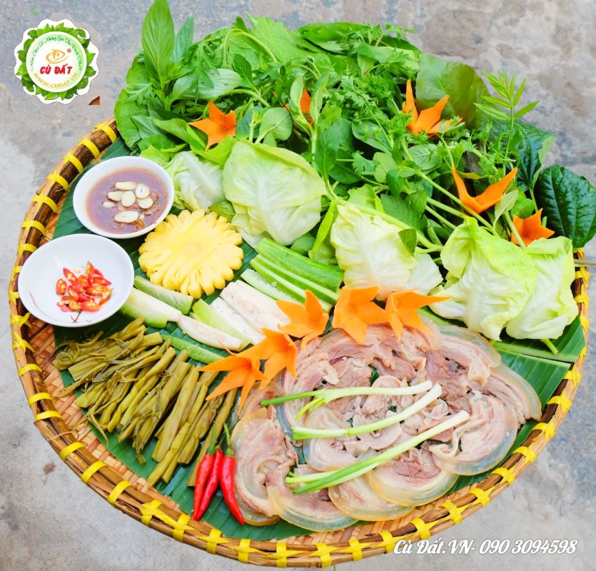 BÒ TƠ CỦ CHI HẤP CUỐN RAU RỪNG