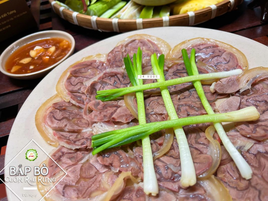 ĐUÔI BÒ TƠ HẤP HÀNH GỪNG - 300g chín